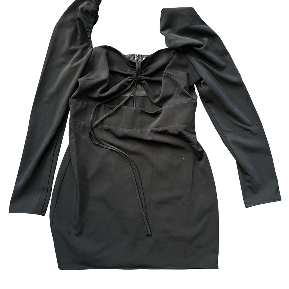 Lovers + Friends Hopper Mini Black Long Sleeve Cut-Out Dress - Picture 4 of 8